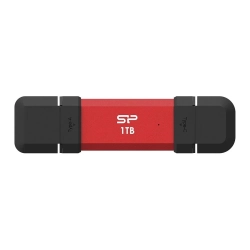 Czerwony zewnętrzny dysk Silicon Power DS72 1 TB, model SP001TBUC3S72VPR.