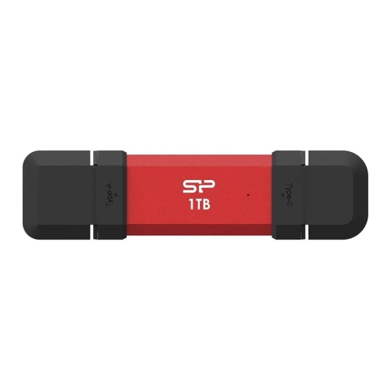 Czerwony zewnętrzny dysk Silicon Power DS72 1 TB, model SP001TBUC3S72VPR.