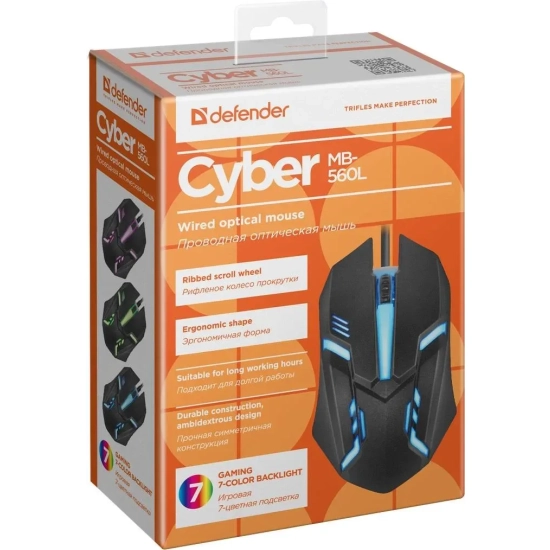 Mysz przewodowa Defender Cyber MB-560L czarna