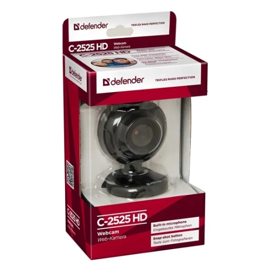 Kamera internetowa DEFENDER C-2525HD, czarna 2 Mpix, USB 2.0 63252