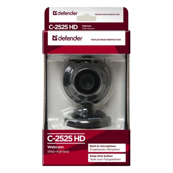 Kamera internetowa DEFENDER C-2525HD, czarna 2 Mpix, USB 2.0 63252