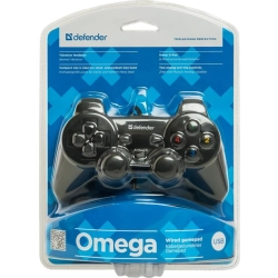 Gamepad DEFENDER Omega, 12 przycisków, USB, czarny, z wibracjami 64247