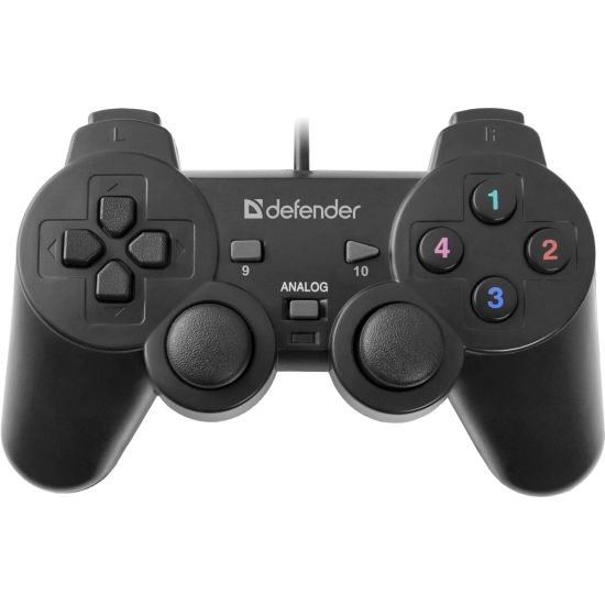 Gamepad DEFENDER Omega, 12 przycisków, USB, czarny, z wibracjami 64247