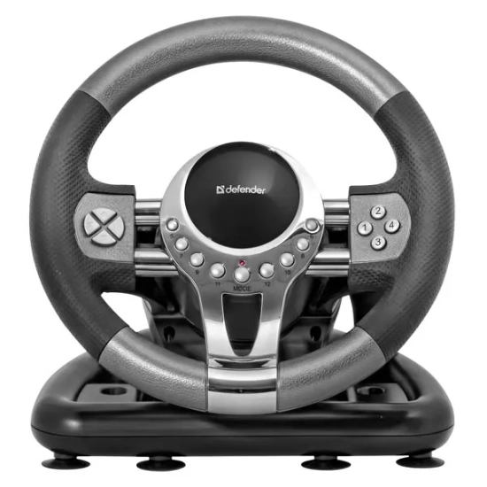 Kierownica do gier DEFENDER FORSAGE GTR, 12, USB, czarno-szara 64367