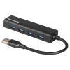 Hub USB DEFENDER z 4 portami, Quadro Express, czarny, kompaktowy 83204