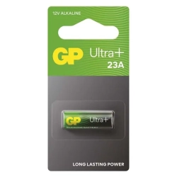 GP Ultra Plus 23AF bateria alkaliczna A23 12 V, 1 sztuka — produkt na białym tle