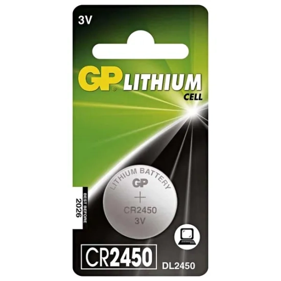 Bateria litowa GP CR2450 w blistrze.