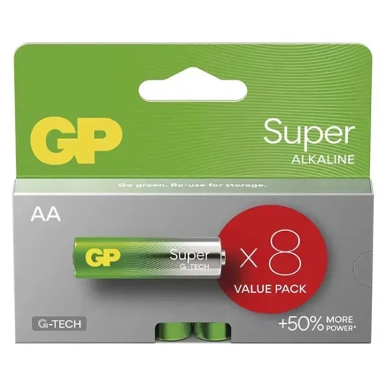 Baterie alkaliczne GP Super AA B01238 8 szt.