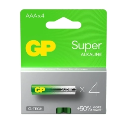 Baterie GP Super AAA alkaliczne 4 szt. B01114