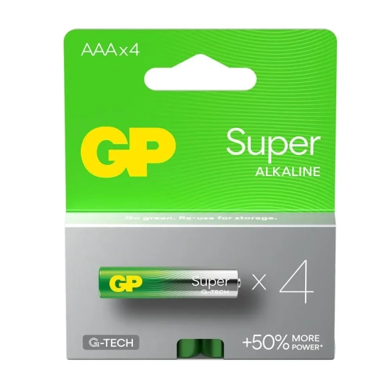 Baterie GP Super AAA alkaliczne 4 szt. B01114