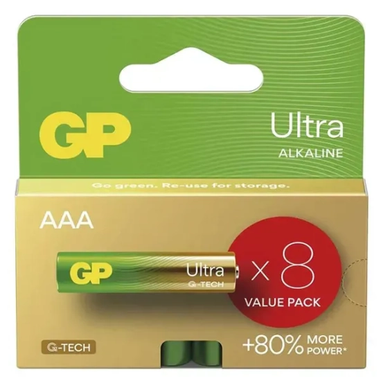 Baterie alkaliczne GP Ultra AAA B02138 8 szt.