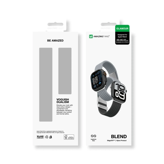 Zestaw 2 pasków do Apple Watch 45/46/49 mm Blend Band - szaro czarny /