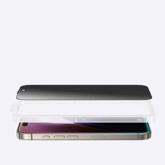 AmazingThing Szkło hartowane prywatyzujące do iPhone 16 Pro Max Titan
