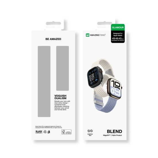 Zestaw 2 pasków do Apple Watch 45/46/49mm Blend Band - gwiezdny błękit /