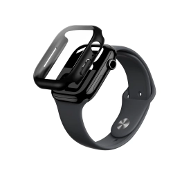 Etui ze szkłem hartowanym do Apple Watch 46mm Radix Glass - czarne Etui ze szkłem hartowanym do Apple Watch 46mm Radix Glass - czarne