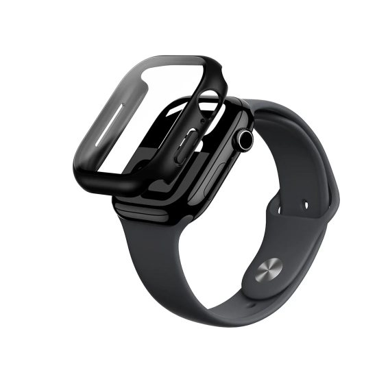 Etui ze szkłem hartowanym do Apple Watch 46mm Radix Glass - czarne