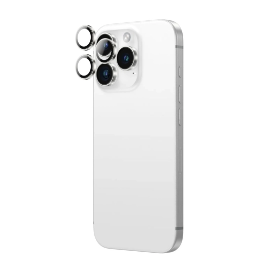 AmazingThing Szkło hartowane z ramką na soczewki aparatu do iPhone 16 Pro