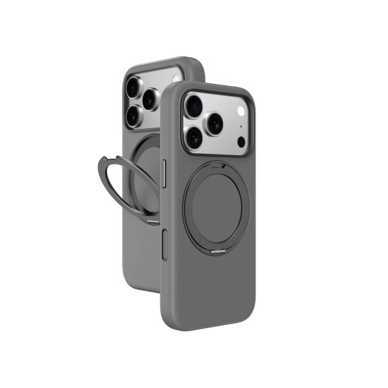AmazingThing Etui pokrowiec z podstawką na iPhone 17 Pro Cloudie - szary