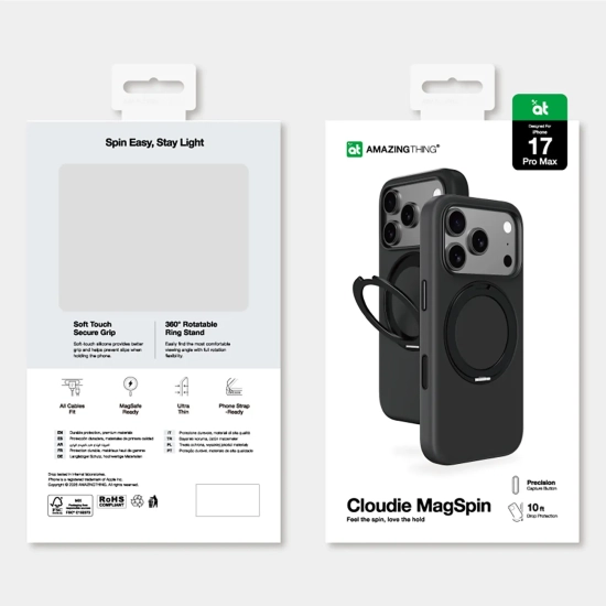 AmazingThing Etui pokrowiec na iPhone 17 Pro Max z podstawką Cloudie