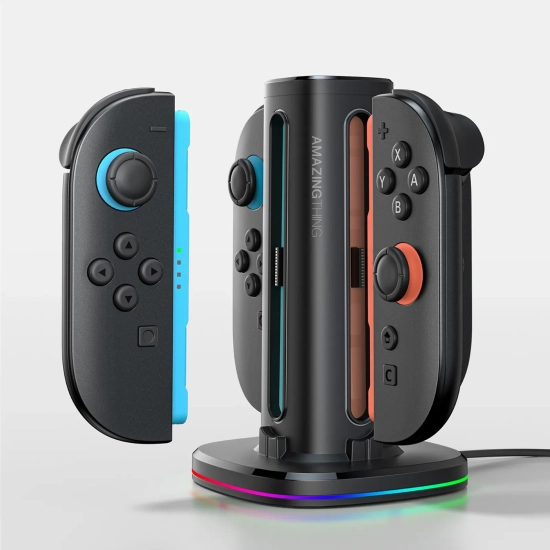 AmazingThing Stacja ładująca do kontrolerów Nintendo Switch 2 - czarna