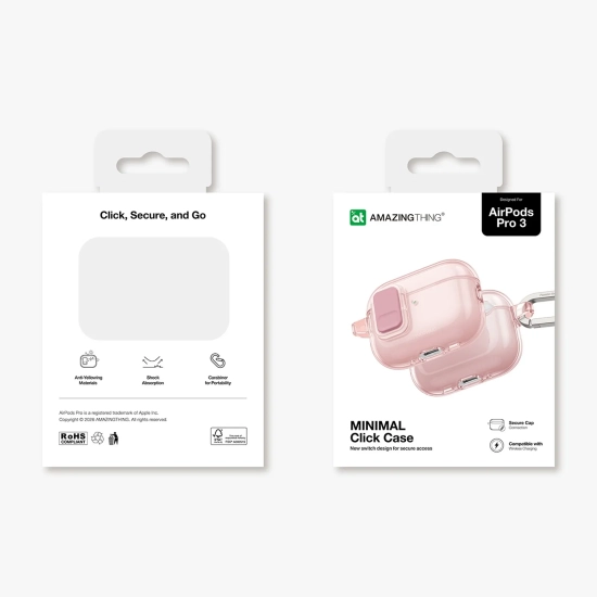 AmazingThing Etui do słuchawek AirPods Pro 3 Minimal Case - różowe