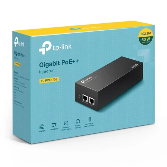 Injector PoE++ TP-Link POE170S Gigabit 60W