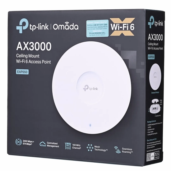 TP-Link Omada EAP650 punkt dostępowy Wi-Fi 6 AX3000