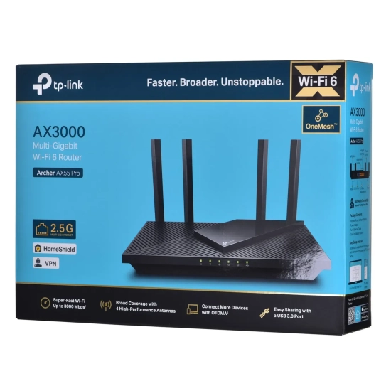 Router TP-Link Archer AX55 Pro AX3000 Wi-Fi 6 2.5G