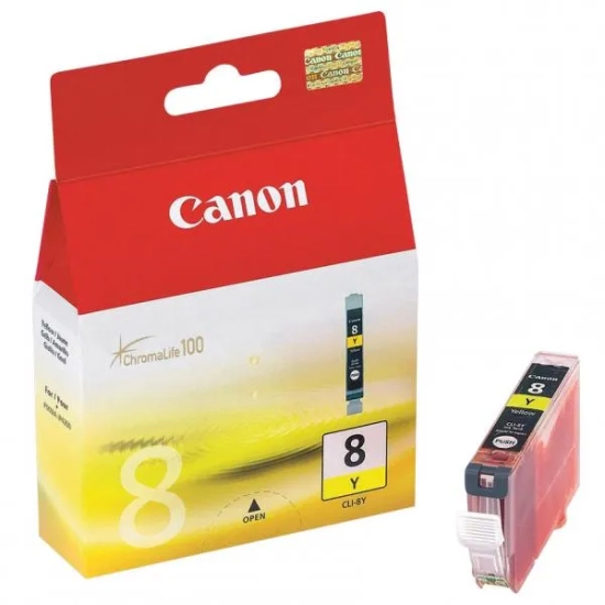 Oryginalny tusz Canon CLI-8 Y EOL 0623B001, żółty, 13 ml, 490 stron