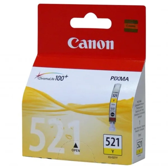 Oryginalny tusz Canon CLI-521 Y 2936B001, żółty, 9 ml, 505 stron