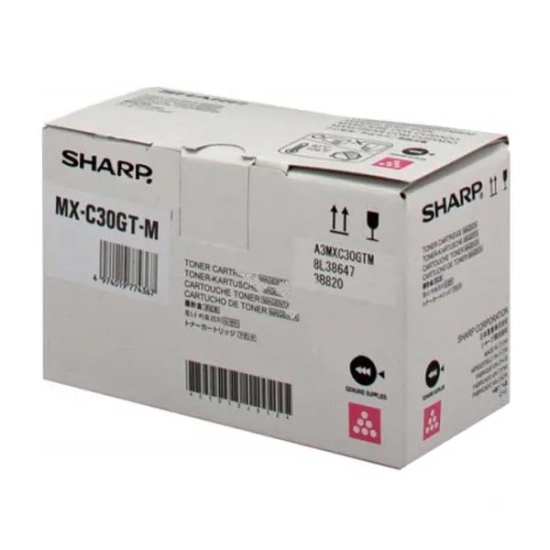 Oryginalny toner Sharp MXC30GTM, magenta, 6 000 stron