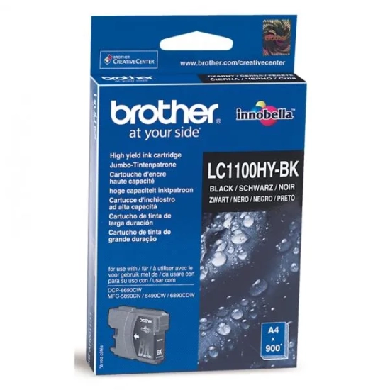 Oryginalny tusz Brother high capacity LC1100HYBK, czarny, 900 stron