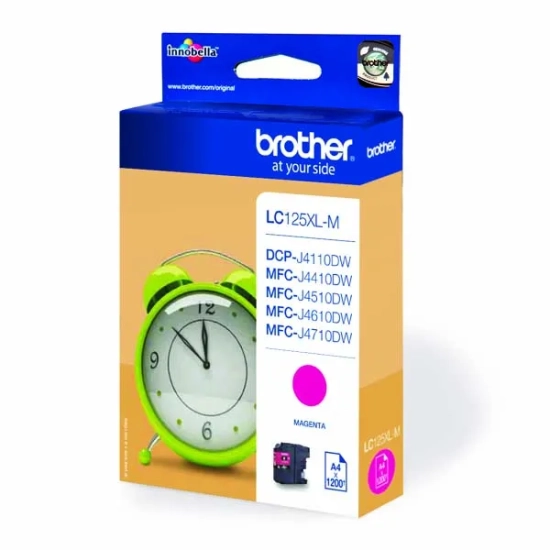 Oryginalny tusz Brother LC125XLM, magenta, 1 200 stron