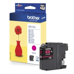 Oryginalny tusz Brother LC121M, magenta, 300 stron