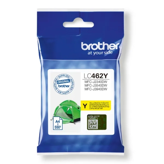 Oryginalny tusz Brother LC462Y, żółty, 550 stron