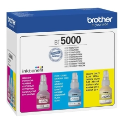 Oryginalny tusz Brother BT5000CLVAL, 3 × 5 000 stron