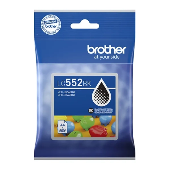 Oryginalny tusz Brother LC552BK, czarny, 550 stron