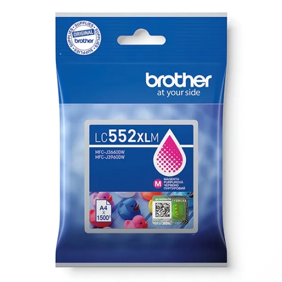 Oryginalny tusz Brother LC552XLM, magenta, 1 500 stron