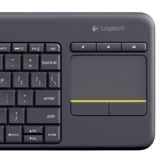 Klawiatura Logitech K400 Plus bezprzewodowa CZ/SK, czarna 920-007151