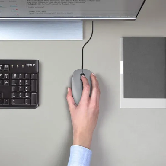 Mysz przewodowa Logitech M110 Silent 1000 DPI szara