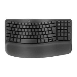 Klawiatura Logitech WAVE KEYS bezprzewodowa CZ/SK, szara ergonomiczna