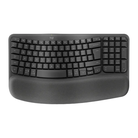 Klawiatura Logitech WAVE KEYS bezprzewodowa CZ/SK, szara ergonomiczna