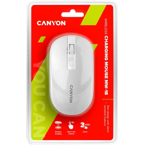 Mysz bezprzewodowa Canyon MW-18 CNS-CMSW18PW biała