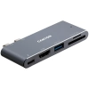 Hub USB-C CANYON DS-5 CNS-TDS05DG 5w1 4K szary