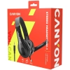 Zestaw słuchawkowy CANYON HSC-1 mikrofon 2 m czarny