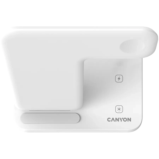 CANYON Ładowarka bezprzewodowa WS-303 15W 3w1 Biała