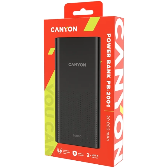CANYON Powerbank PB-2001 20000 mAh Czarny
