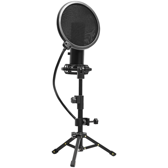 Czarny mikrofon USB LORGAR Voicer 721, dokładny wariant LRG-CMT721.