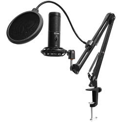 Czarny mikrofon USB LORGAR Voicer 931, dokładny wariant LRG-CMT931.