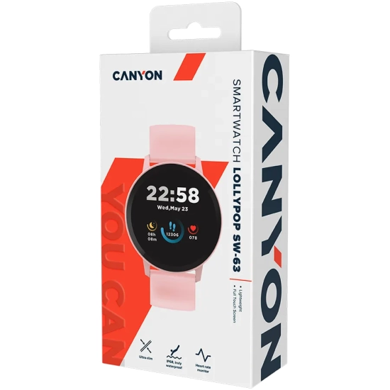 Canyon Smartwatch Lollypop SW-63 Różowy CNS-SW63PP
